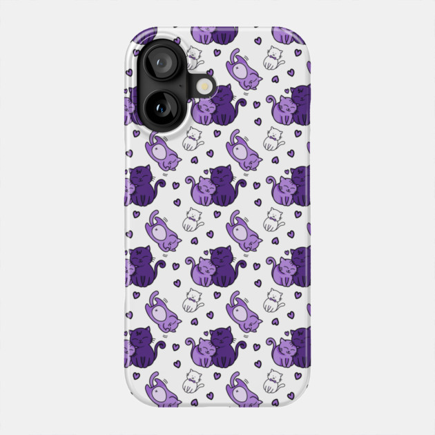 Cheeky Witch® Cute Purple Pattern Cat Lovers Phone Case by Cheeky Witch