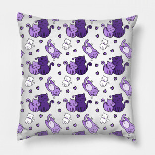 Cheeky Witch® Cute Purple Pattern Cat Lovers Pillow