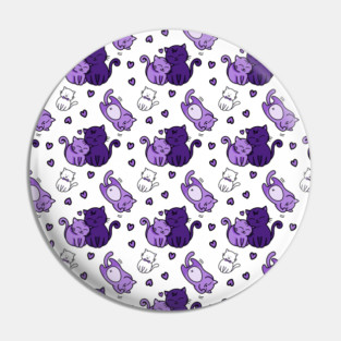 Cheeky Witch® Cute Purple Pattern Cat Lovers Pin