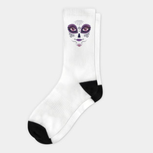 Day of the death girl face T Shirt Costume Tee Gifts Shirt Socks