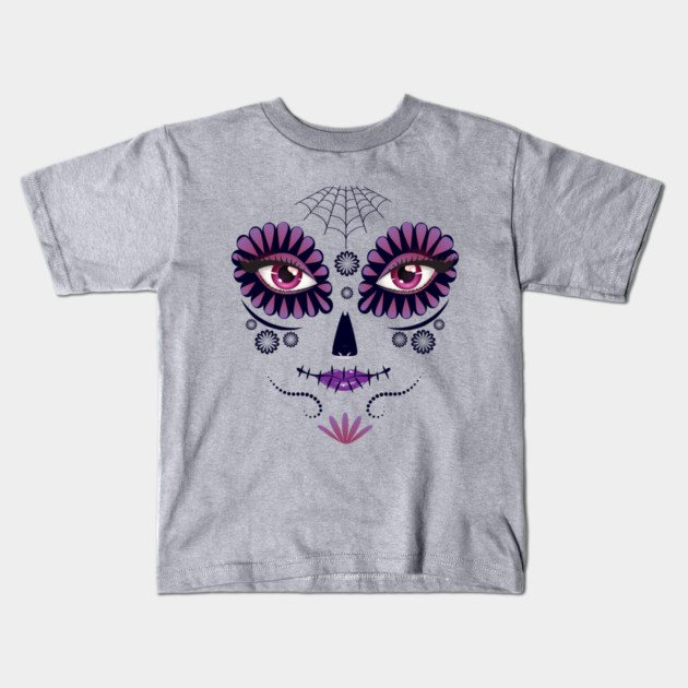 Day of the death girl face T Shirt Costume Tee Gifts Shirt Kids T-Shirt by creative