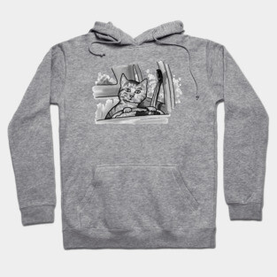 Cat Driving Hoodie