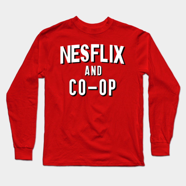 NESflix and Co-op Long Sleeve T-Shirt by belownormal