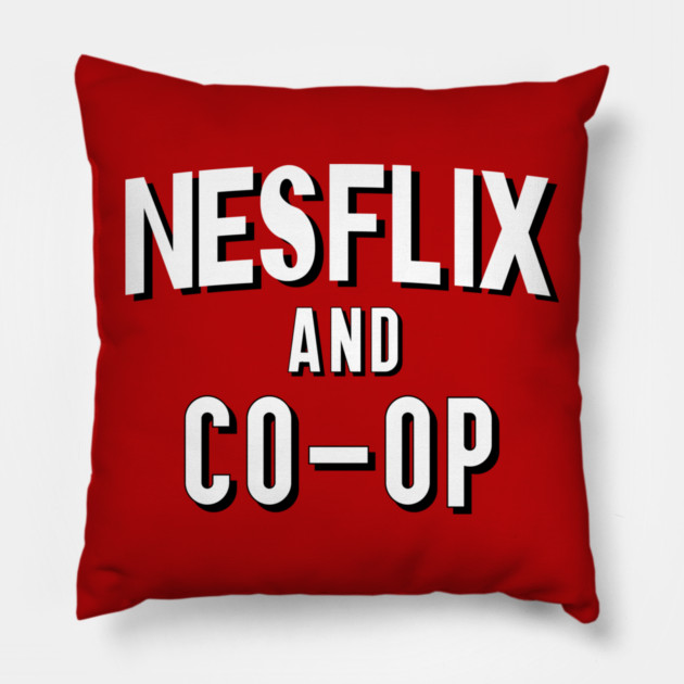 NESflix and Co-op Pillow by belownormal