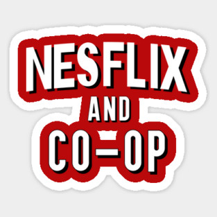 NESflix and Co-op Sticker