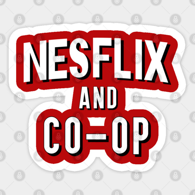 NESflix and Co-op Sticker by belownormal