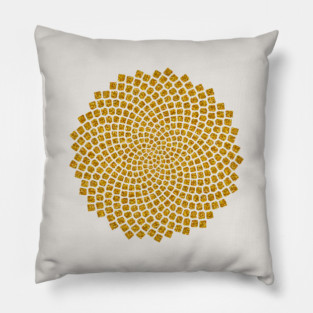 Sunflower Seeds, Fibonacci Spiral, Golden Ratio, Math Pillow