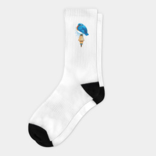 Beautiful Bluebird Bird Socks