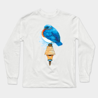 Beautiful Bluebird Bird Long Sleeve T-Shirt