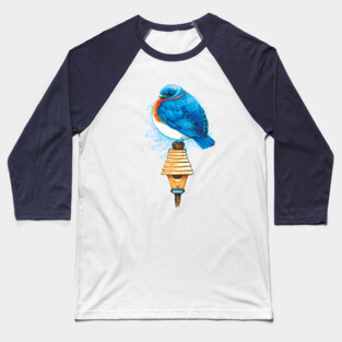 Beautiful Bluebird Bird Baseball T-Shirt