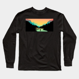 Paddleboard Adventure Wide Long Sleeve T-Shirt