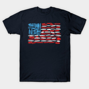 Disc Golf American Flag USE Patriotic Frisbee T-Shirt