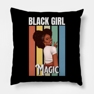 Black Girl Magic, Beautiful Black Woman, Black women, Black Queen Pillow