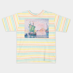 Venice, The Pink Cloud by Paul Signac Kids T-Shirt