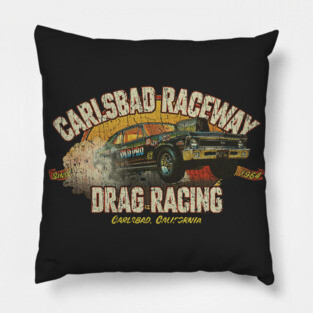 Carlsbad Raceway Drag Racing 1964 Pillow