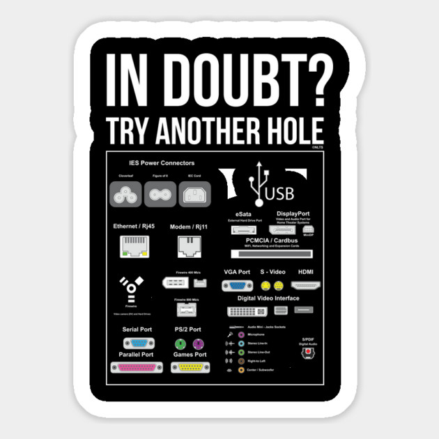When in Doubt, try Another Hole Funny Humor T-Shirt Tee Magnet by creative