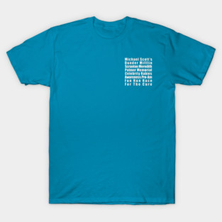 Michael Scott's Rabies Fun Run (Back Print) T-Shirt