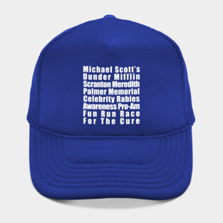 Michael Scott's Rabies Fun Run (Back Print) Hat