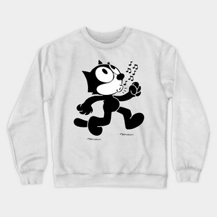 felix the cat walking Crewneck Sweatshirt
