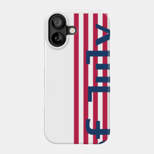 4th of July Typography on Stars and Stripes Phone Case