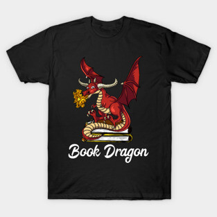 Book Dragon Reading T-Shirt