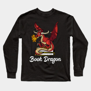 Book Dragon Reading Long Sleeve T-Shirt