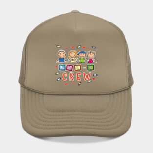 Pre-K Crew Preschool Back To School T-Shirt 1st Grade Pre-School Hat