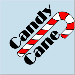 Candy Cane Text Posters and Art