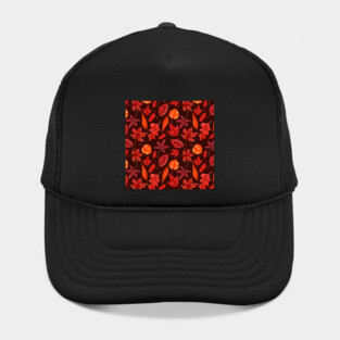 Autumn leaves watercolor Hat