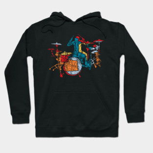 Abstract Colorful Drummer Hoodie