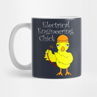 Electrical Engineering Chick White Text Mug