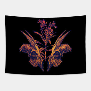 Goat Skull V2 Tapestry