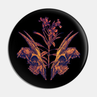 Goat Skull V2 Pin