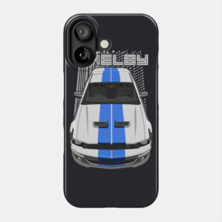 Mustang Shelby GT500 2007-2009-white-silver Phone Case