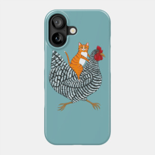 Ginger Cat Chicken Ride Phone Case