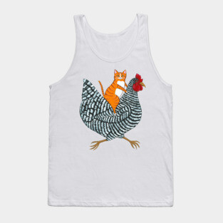 Ginger Cat Chicken Ride Tank Top