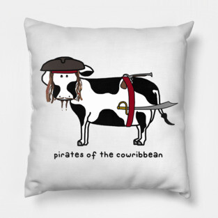 pirates of the cowribbean Pillow
