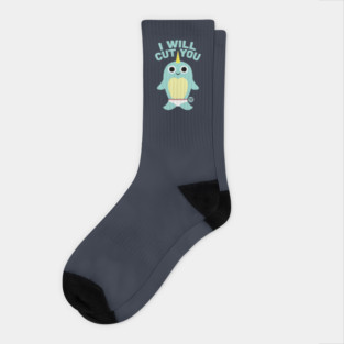 CUT YOU NARWHAL Socks