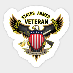 United States Armed Forces Veteran - Proudly Served Sticker