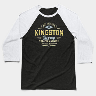 Kingston Jamaica vintage logo Baseball T-Shirt