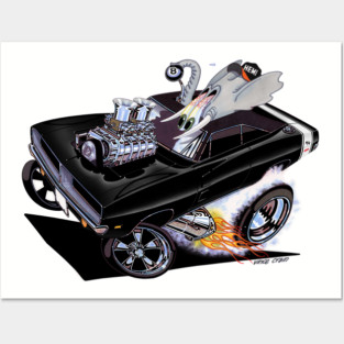 FULL CHARGE 1969 Charger black Posters and Art