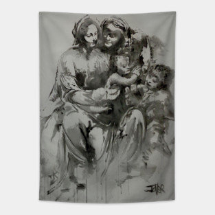 Loose study after Leonardo Tapestry