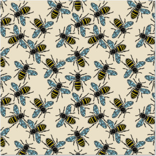 Bee Patern Posters and Art