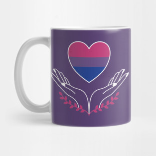Bisexual Pride Flag Heart Mug
