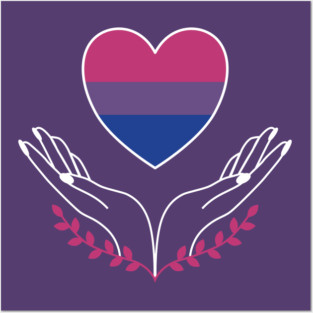 Bisexual Pride Flag Heart Posters and Art