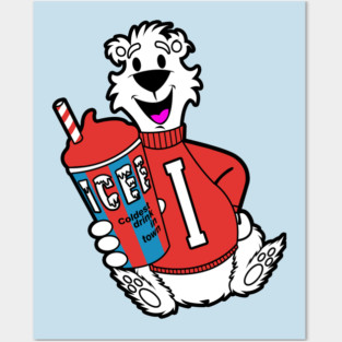 Icee Drink Bear Mascot Posters and Art