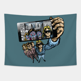 THEY LIVE WE SELFIE Tapestry
