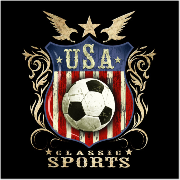 USA Classic vintage Soccer sports Soccer Posters and Art