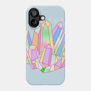 Pastel Goth Crystal Cluster Kawaii Witch Phone Case