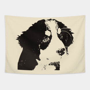 Bernese Mountain Dog Face Design - A Berner Christmas Gift Tapestry
